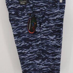 Greg Norman - Blue/Black Camo Golf Performance shorts - 36